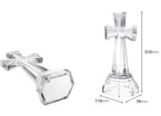 Dekorativni stakleni krst 21 cm-dimenzije_slike