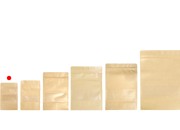 Kraft DoyPack  90x30x140mm kesice sa zip zatvaranjem i prozorom, unutrašnjom i spoljašnjom providnom oblogom, ovalnim dnom i sa mogućnošću termo zatvaranja  – 100kom-grupa_slika