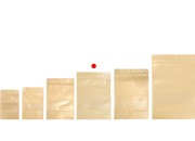 Kraft DoyPack kesice 160x40x220mm sa zip zatvaranjem i prozorom, unutrašnjom i spoljašnjom providnom oblogom, ovalnim dnom i sa mogućnošću termo zatvaranja – 100kom-grupa_slika