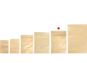 Kraft DoyPack kesice 170x40x240mm sa zip zatvaranjem i prozorom, unutrašnjom i spoljašnjom providnom oblogom, ovalnim dnom i sa mogućnošću termo zatvaranja – 100kom-grupa_slika
