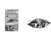Aluminijumske DoyPack kesice sa zipom, transparentnom prednjom stranom, ovalnim dnom i sa mogućnošću termo zatvaranja 80x30x120mm - 100kom-slika_proizvoda