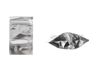 Aluminijumske DoyPack kesice sa zipom, transparentnom prednjom stranom, ovalnim dnom i sa mogućnošću termo zatvaranja 90x30x135 mm - 100 kom-slika_proizvoda