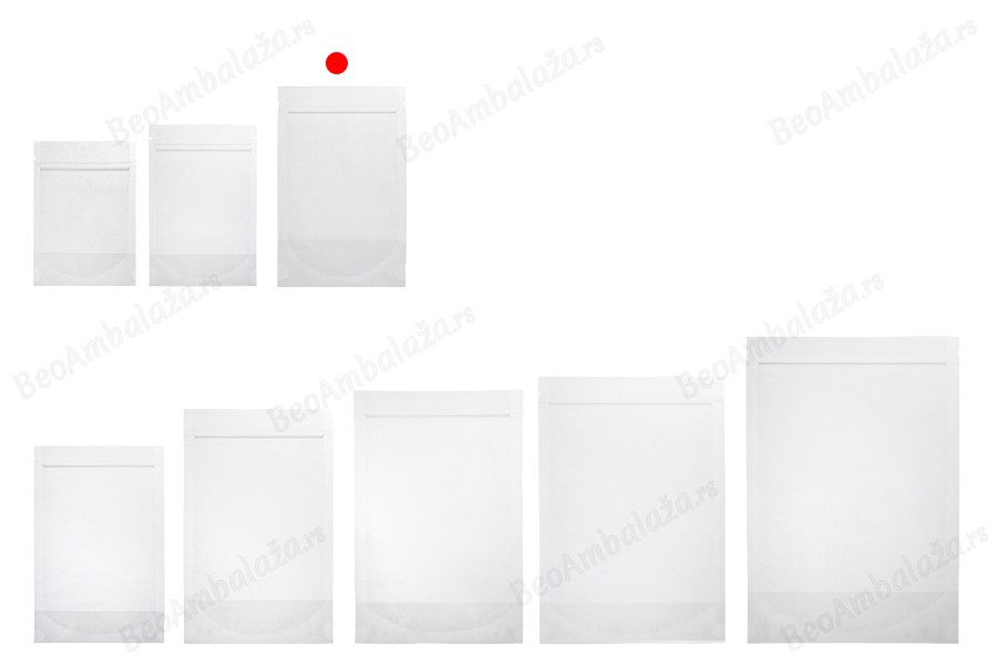 Providne DoyPack kesice sa zip zatvaranjem, ovalnim dnom i sa mogućnošću termo zatvaranja 120x30x180mm - 100 kom-grupa_slika