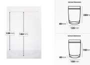 Providne DoyPack kesice sa zip zatvaranjem, ovalnim dnom i sa mogućnošću termo zatvaranja 120x40x200mm - 100 kom-dimenzije_slike
