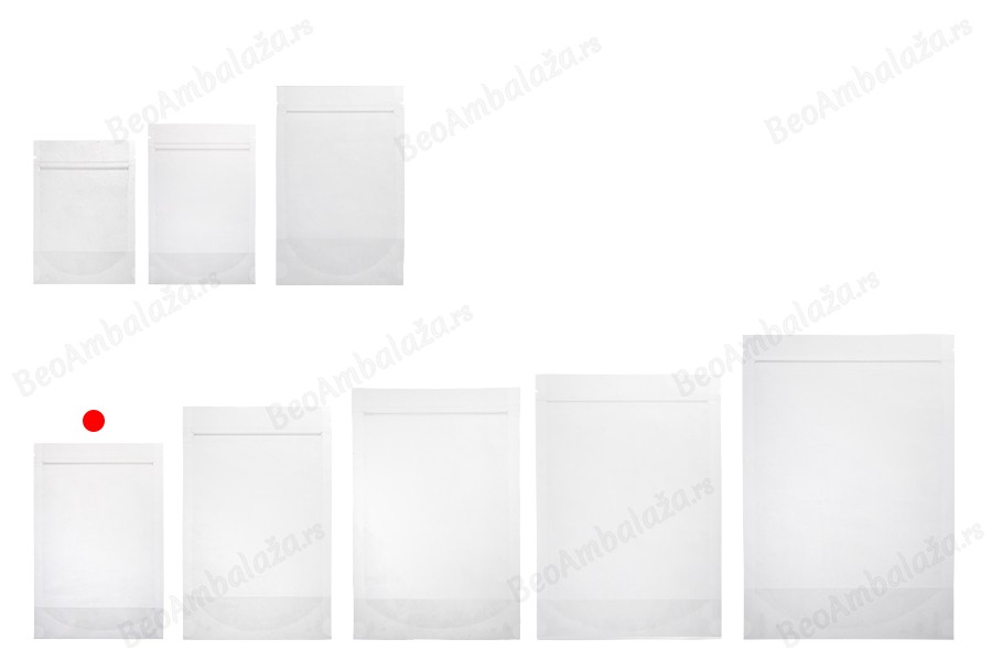 Providne DoyPack kesice sa zip zatvaranjem, ovalnim dnom i sa mogućnošću termo zatvaranja 120x40x200mm - 100 kom-grupa_slika