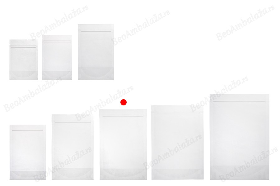 Providne DoyPack kesice sa zip zatvaranjem, ovalnim dnom i sa mogućnošću termo zatvaranja 160x40x240mm - 100 kom-grupa_slika