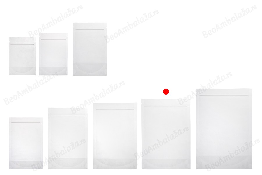 Providne DoyPack kesice sa zip zatvaranjem, ovalnim dnom i sa mogućnošću termo zatvaranja 180x40x260mm - 100 kom-grupa_slika