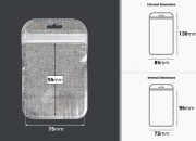 Kesica 85x130mm sa zip zatvaranjem, srebrnom non woven zadnjom i providnom prednjom stranom i sa Eurohole otvorom - 100 kom-dimenzije_slike