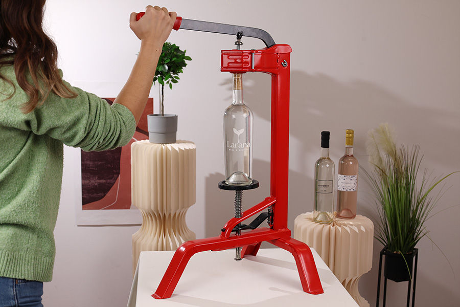 Stona mašina za postavljanje plutanih čepova u vinske flaše-grupa_slika