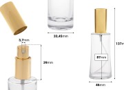 Staklena ovalna bočica 50mL (18/415) sa sjajno zlatnim sprejom za parfeme - (minimalna porudžbina 1 kutija)-dimenzije_slike