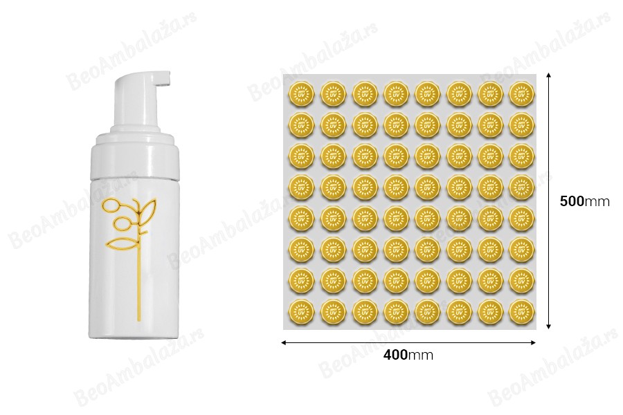 UV DTF 3D foil samolepljive reljefne etikete sa termoštampom na listu 50x40 cm u tri boje-dimenzije_slike