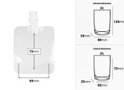 Providna DoyPack kesica za tečnost od 50ml sa belim sigurnosnim zatvaračem – 50 kom-dimenzije_slike