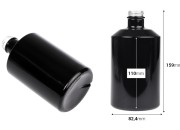 Cilindrična staklena boca 500mL u crnoj ili beloj boji-dimenzije_slike