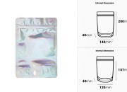 Aluminijumske DoyPack kesice sa zipom, ovalnim dnom i sa mogućnošću termo zatvaranja 140x40x200mm – 50kom Aluminijumske DoyPack kesice sa zipom, ovalnim dnom i sa mogućnošću termo zatvaranja 140x40x200mm – 50kom