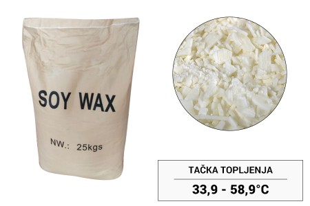 Meki biljni sojin vosak u obliku pahuljica - 25 kg-1