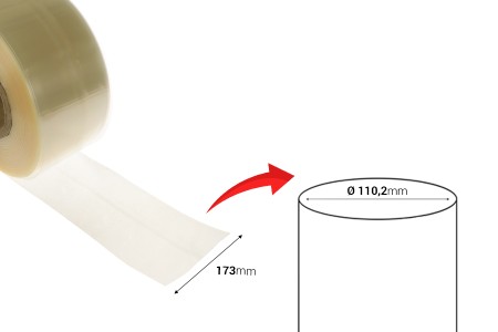 Termoskupljajuća perforirana plastična folija širine 96 mm - dužina metar (f 61.1)-dimenzije_slike