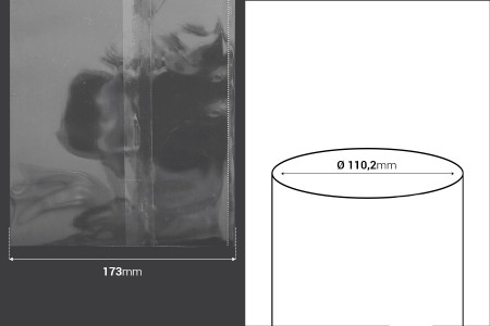 Termoskupljajuća perforirana plastična folija širine 173 mm - dužina metar (f 110.2)-2