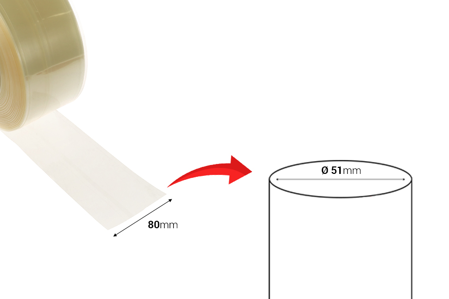 Termoskupljajuća perforirana plastična folija širine 80 mm - dužina metar (f 51)-dimenzije_slike