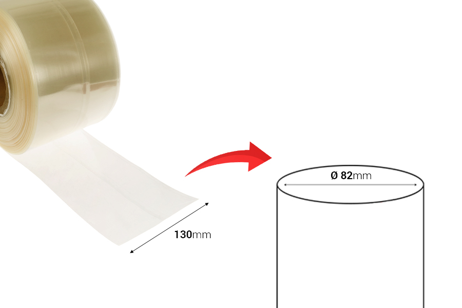 Termoskupljajuća perforirana plastična folija širine 130 mm - dužina metar (f 82)-dimenzije_slike