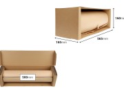 Kartonska kutija - dispanzer za kraft saćasti papir-dimenzije_slike