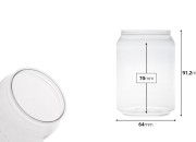 Providna (PET) plastična limenka 250mL  bez poklopca - 200 kom-dimenzije_slike