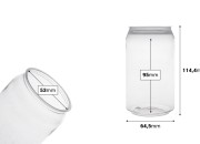 Providna (PET) plastična limenka 330mL (niska) bez poklopca - 200 kom-dimenzije_slike