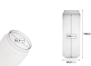 Providna (PET) plastična limenka 500mL bez poklopca - 100 kom-dimenzije_slike