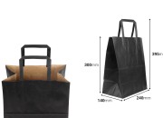Papirna poklon kesa 240x140x300 mm u crnoj boji sa ručkom - 12 kom-dimenzije_slike