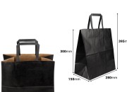 Papirna poklon kesa 280x150x300 mm u crnoj boji sa ručkom - 12 kom-dimenzije_slike