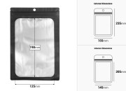 Aluminijumske kesice sa „zip“ zatvaranjem 155x235 mm, sa providnom prednjom stranom i mogućnošću termo zatvaranja - 100 kom-dimenzije_slike