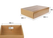 Kartonska kutija (300gsm) za pakovanje 300x60x200 mm na izvlačenje sa providnim spoljašnjim delom, bele ili kraft boje - 12 kom-dimenzije_slike