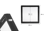 Plastični ram za izlaganje proizvoda 87x20x87 mm sa folijom - 10 kom