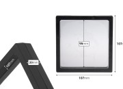 Plastični ram za izlaganje proizvoda 107x20x107 mm sa folijom - 10 kom