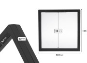 Plastični ram za izlaganje proizvoda 177x20x177 mm sa folijom - 10 kom