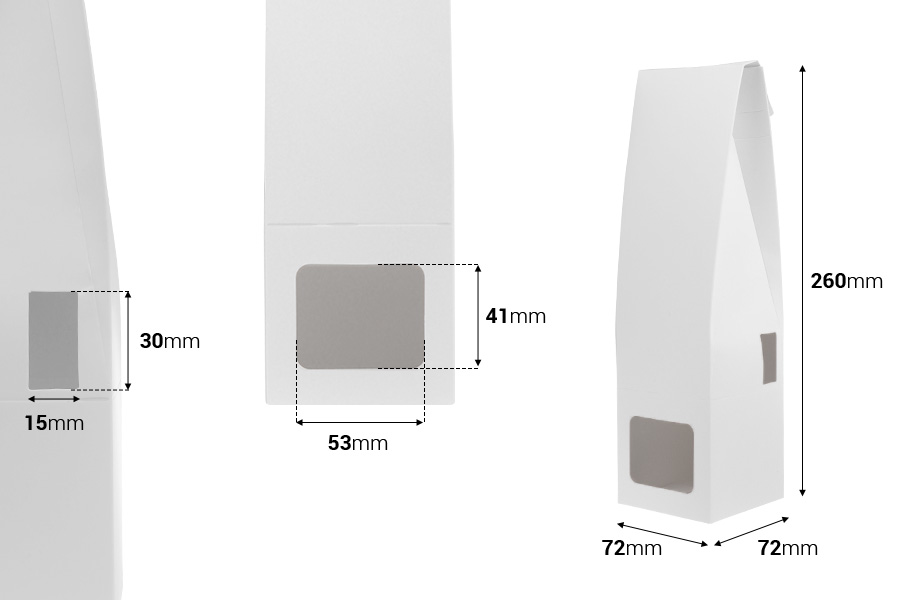 Bela papirna kutija 72x72x260 mm za bočice osveživača prostora sa mestom za štapiće - 20 kom Bela papirna kutija 72x72x260 mm za bočice osveživača prostora sa mestom za štapiće - 20 kom