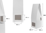 Bela papirna kutija 85x85x260 mm za bočice osveživača prostora sa mestom za štapiće - 20 kom-dimenzije_slike