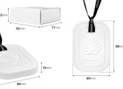 Gipsani viseći osveživač prostora u obliku lista 60x10x80mm u pojedinačnoj poklon kutiji-dimenzije_slike