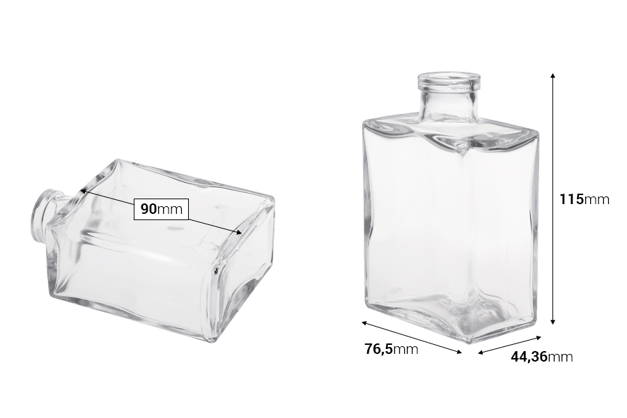 Staklena četvrtasta flaša 200mL Staklena četvrtasta flaša 200mL