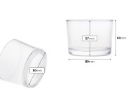 Staklena cilindrična posuda 190 mL (80x60 mm) Staklena cilindrična posuda 190 mL (80x60 mm)