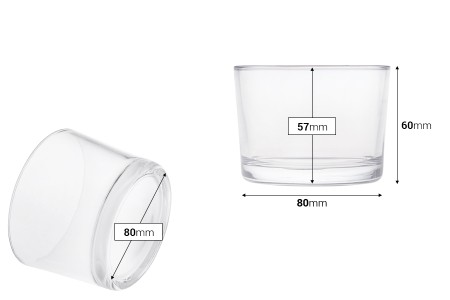 Staklena cilindrična posuda 190 mL (80x60 mm)-2