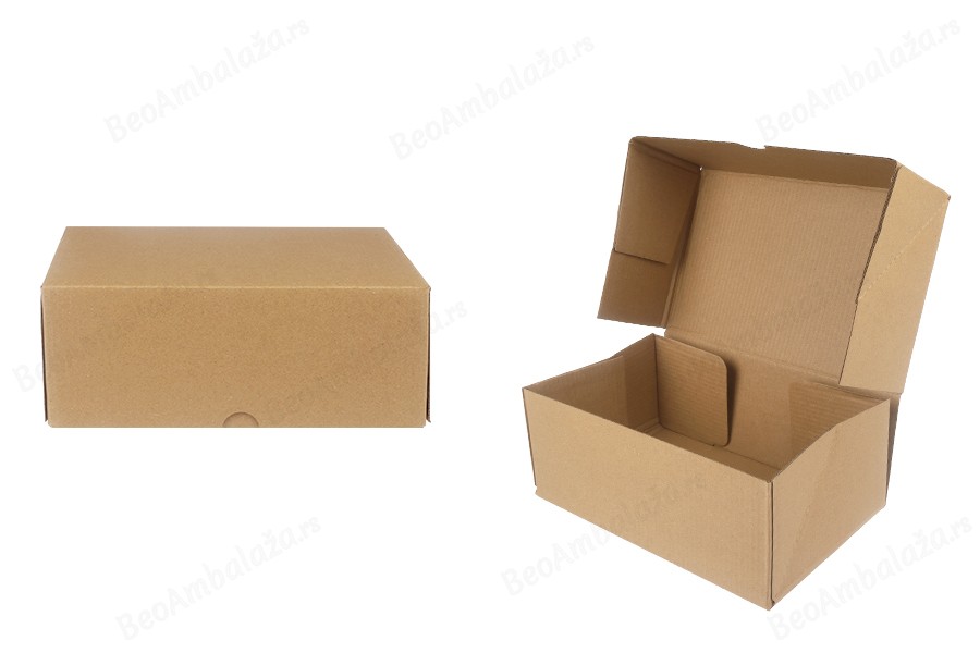 Kartonska kutija za pakovanje 250x160x100 mm od troslojnog kartona, samosklapajuća - 10 kom-slika_proizvoda