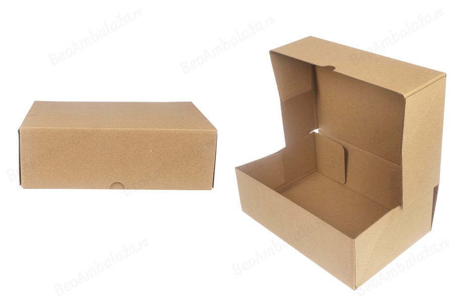 Kartonska kutija za pakovanje 300x200x100 mm od troslojnog kartona, samosklapajuća - 10 kom-slika_proizvoda