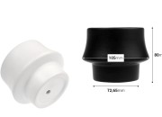 Keramička posuda 105x80 mm za sveću ili saksija za cveće, u crnoj ili beloj boji Keramička posuda 105x80 mm za sveću ili saksija za cveće, u crnoj ili beloj boji