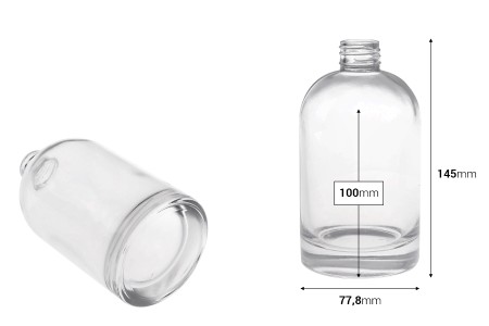 Cilindrična staklena bočica od 350 mL (PP 28) za osveživač prostora-dimenzije_slike