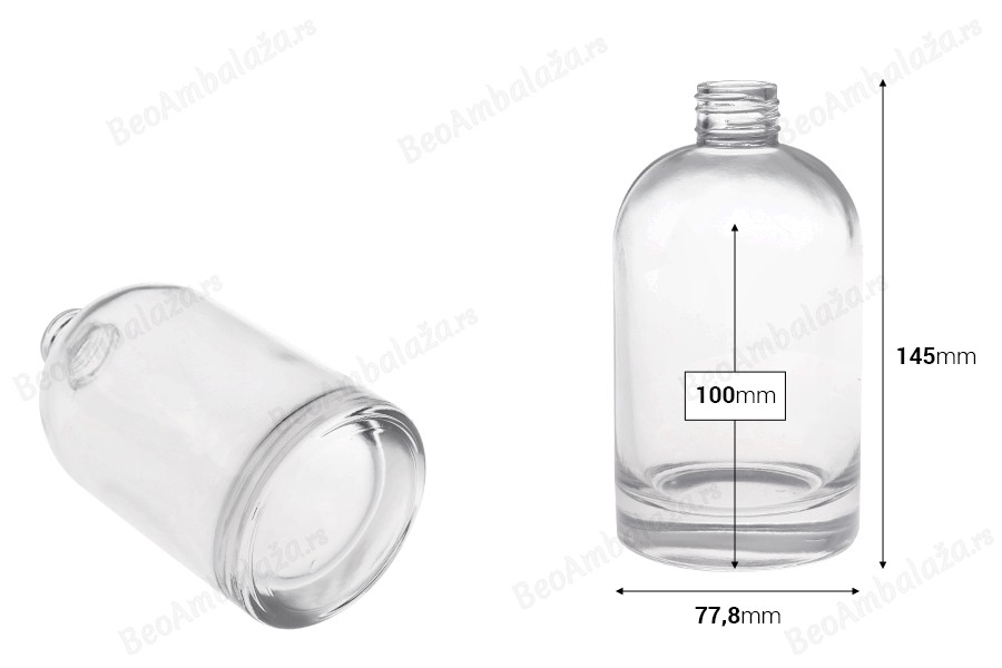 Cilindrična staklena bočica od 350 mL (PP 28) za osveživač prostora-dimenzije_slike