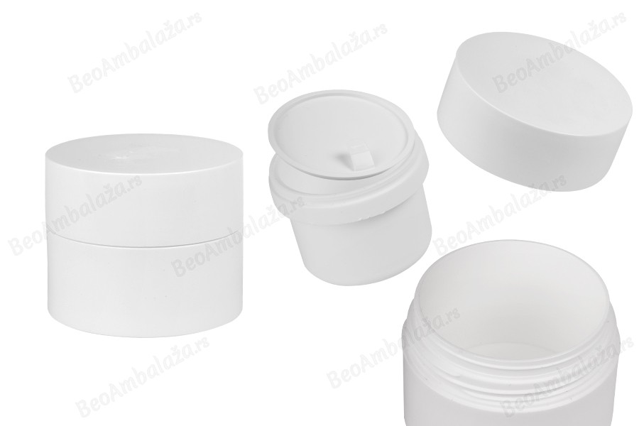 Plastična dopunjiva teglica 100mL sa zatvaračem i plastičnim međupoklopcem-slika_proizvoda