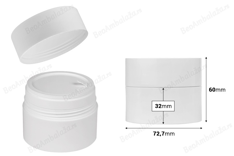 Plastična dopunjiva teglica 100mL sa zatvaračem i plastičnim međupoklopcem-dimenzije_slike