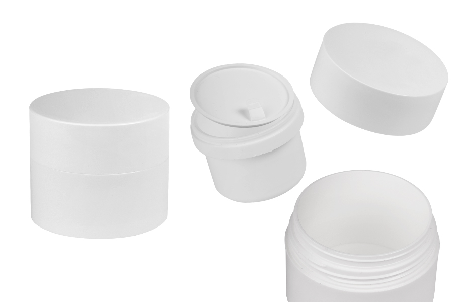 Plastična dopunjiva teglica 50mL sa zatvaračem i plastičnim međupoklopcem-slika_proizvoda