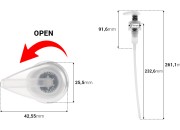 Metal free pumpica za kreme od plastike (bez metala) 28/410 za kozmetiku-dimenzije_slike