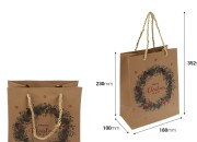 Božićne papirne poklon kese, dimenzija 180x100x230 mm sa ručkom - 12 kom raznih motiva-dimenzije_slike
